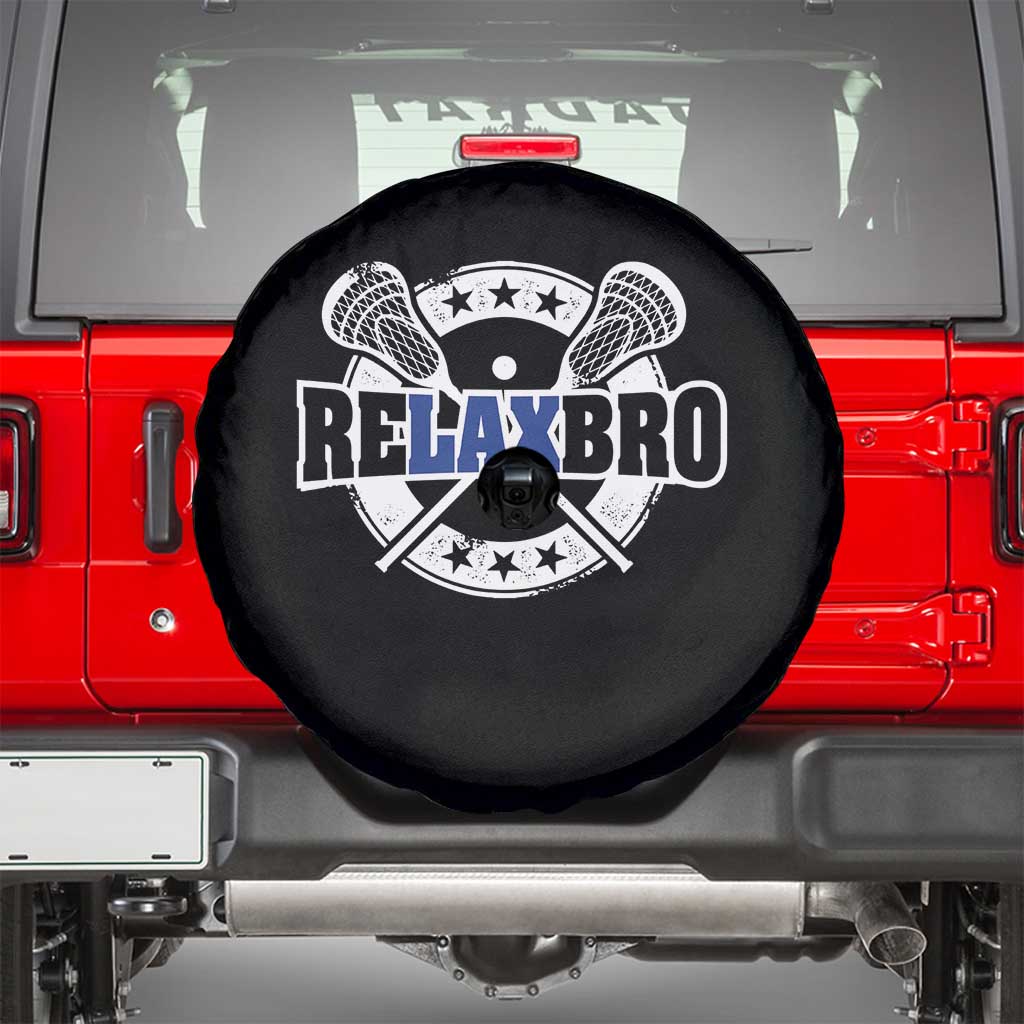 Funny Lax Lover Relax Bro Spare Tire Cover Lacrosse Joke