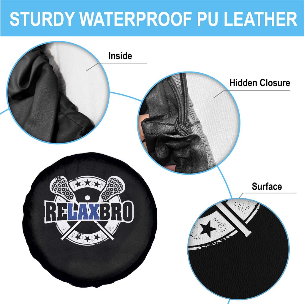 Funny Lax Lover Relax Bro Spare Tire Cover Lacrosse Joke