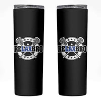 Funny Lax Lover Relax Bro Skinny Tumbler Lacrosse Joke