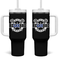 Funny Lax Lover Relax Bro Tumbler With Handle Lacrosse Joke