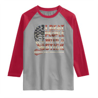 Funny Lacrosse Lax Raglan Shirt I Beat People With A Stick Vintage American Flag