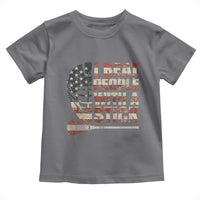 Funny Lacrosse Lax Toddler T Shirt I Beat People With A Stick Vintage American Flag