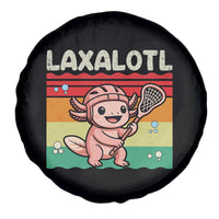 Funny Axolotl Lacrosse LAX Laxalotl Spare Tire Cover Lacrosse Player Retro Vintage