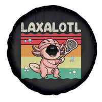 Funny Axolotl Lacrosse LAX Laxalotl Spare Tire Cover Lacrosse Player Retro Vintage