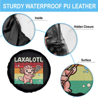 Funny Axolotl Lacrosse LAX Laxalotl Spare Tire Cover Lacrosse Player Retro Vintage