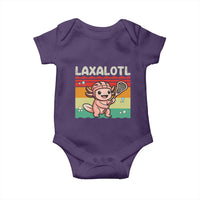 Funny Axolotl Lacrosse LAX Laxalotl Baby Onesie Lacrosse Player Retro Vintage