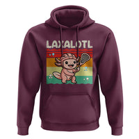Funny Axolotl Lacrosse LAX Laxalotl Hoodie Lacrosse Player Retro Vintage