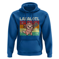 Funny Axolotl Lacrosse LAX Laxalotl Hoodie Lacrosse Player Retro Vintage