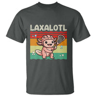 Funny Axolotl Lacrosse LAX Laxalotl T Shirt Lacrosse Player Retro Vintage