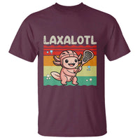 Funny Axolotl Lacrosse LAX Laxalotl T Shirt Lacrosse Player Retro Vintage