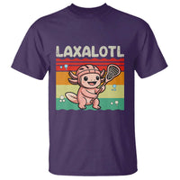 Funny Axolotl Lacrosse LAX Laxalotl T Shirt Lacrosse Player Retro Vintage