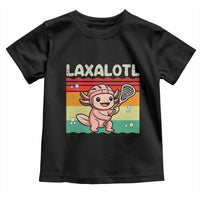 Funny Axolotl Lacrosse LAX Laxalotl Toddler T Shirt Lacrosse Player Retro Vintage