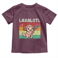 Funny Axolotl Lacrosse LAX Laxalotl Toddler T Shirt Lacrosse Player Retro Vintage