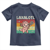 Funny Axolotl Lacrosse LAX Laxalotl Toddler T Shirt Lacrosse Player Retro Vintage