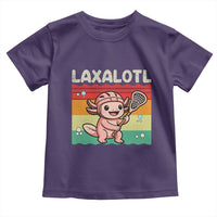 Funny Axolotl Lacrosse LAX Laxalotl Toddler T Shirt Lacrosse Player Retro Vintage