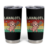 Funny Axolotl Lacrosse LAX Laxalotl Tumbler Cup Lacrosse Player Retro Vintage
