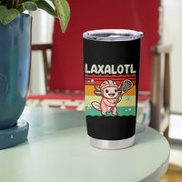 Funny Axolotl Lacrosse LAX Laxalotl Tumbler Cup Lacrosse Player Retro Vintage