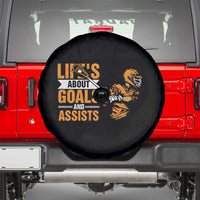 Funny Lacrosse Lax Player Spare Tire Cover Life's About Goals And Assists