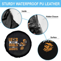Funny Lacrosse Lax Player Spare Tire Cover Life's About Goals And Assists
