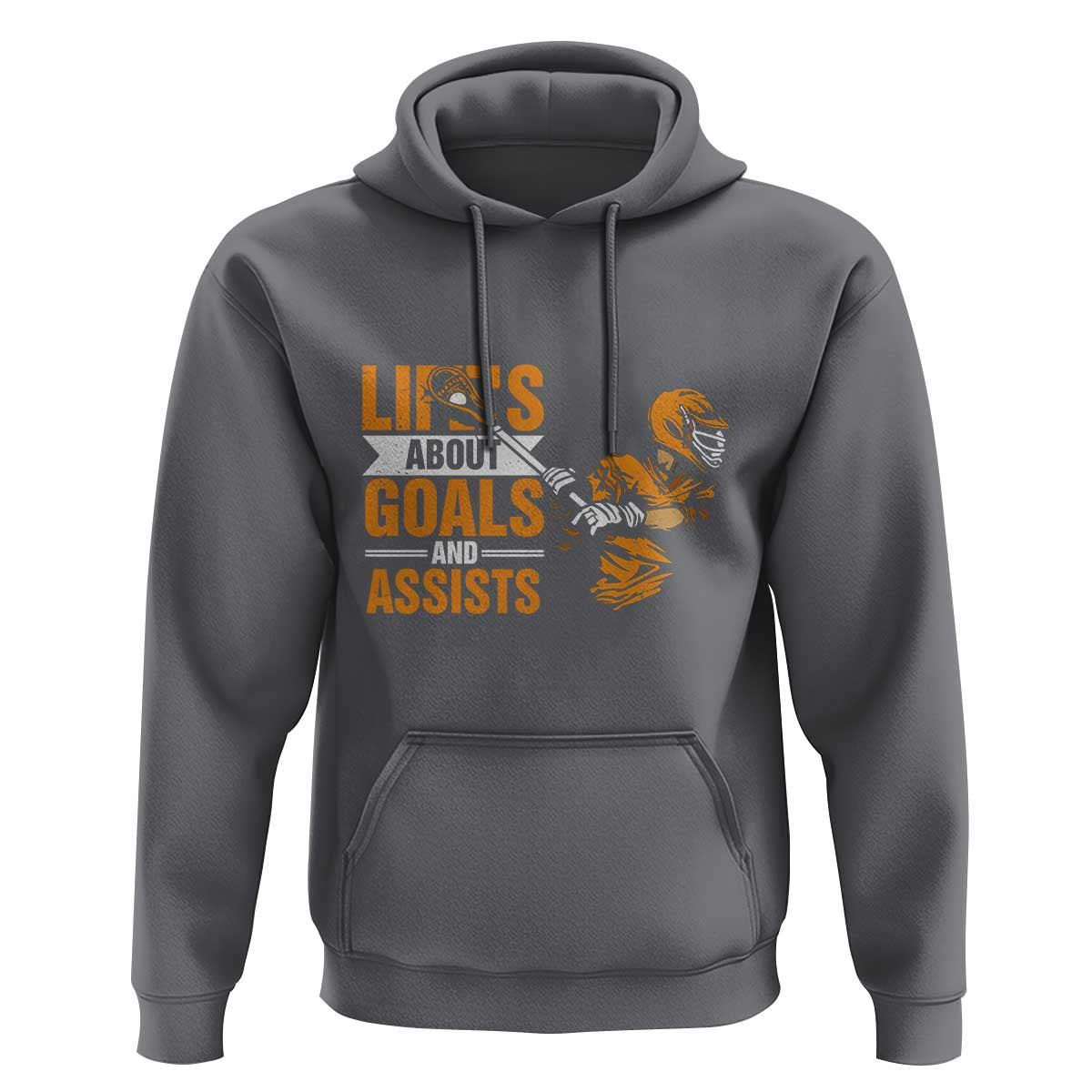 Funny Lacrosse Lax Player Hoodie Life's About Goals And Assists