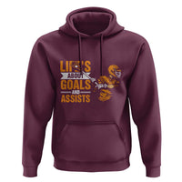 Funny Lacrosse Lax Player Hoodie Life's About Goals And Assists