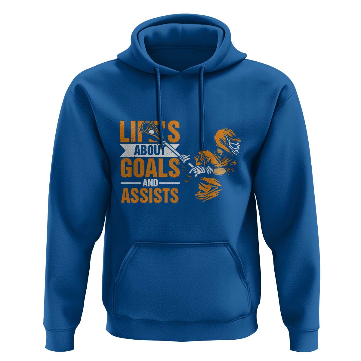 Funny Lacrosse Lax Player Hoodie Life's About Goals And Assists