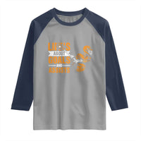 Funny Lacrosse Lax Player Raglan Shirt Life's About Goals And Assists