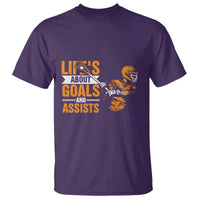 Funny Lacrosse Lax Player T Shirt Life's About Goals And Assists