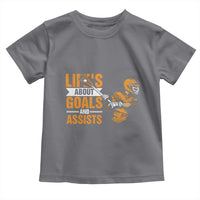Funny Lacrosse Lax Player Toddler T Shirt Life's About Goals And Assists