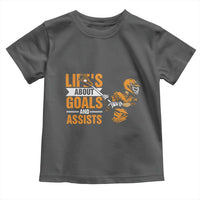 Funny Lacrosse Lax Player Toddler T Shirt Life's About Goals And Assists