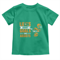 Funny Lacrosse Lax Player Toddler T Shirt Life's About Goals And Assists