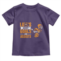 Funny Lacrosse Lax Player Toddler T Shirt Life's About Goals And Assists