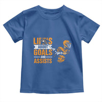 Funny Lacrosse Lax Player Toddler T Shirt Life's About Goals And Assists
