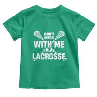 Funny Don't Mess With Me I Play Lacrosse Toddler T Shirt Vintage Lax Sticks