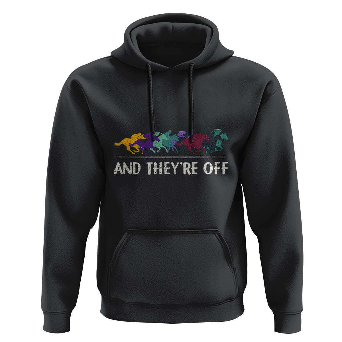 Horse Racing Hoodie And They're Off Vintage Jockey - Wonder Print Shop
