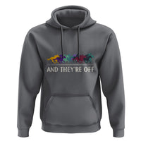 Horse Racing Hoodie And They're Off Vintage Jockey - Wonder Print Shop