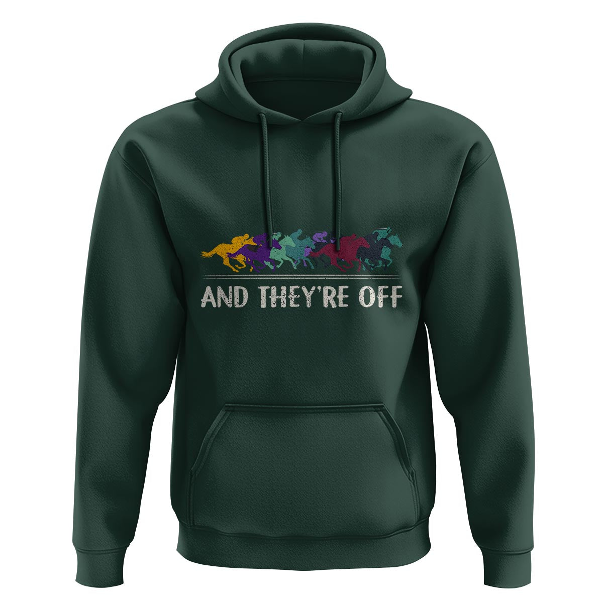 Horse Racing Hoodie And They're Off Vintage Jockey - Wonder Print Shop
