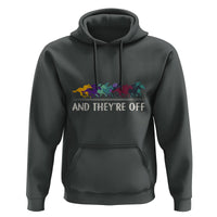 Horse Racing Hoodie And They're Off Vintage Jockey - Wonder Print Shop