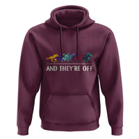 Horse Racing Hoodie And They're Off Vintage Jockey - Wonder Print Shop