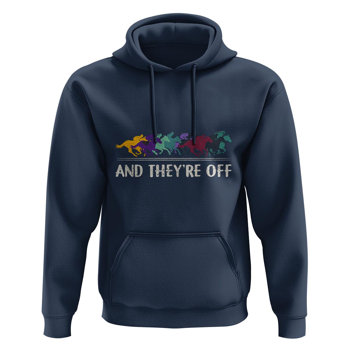 Horse Racing Hoodie And They're Off Vintage Jockey - Wonder Print Shop