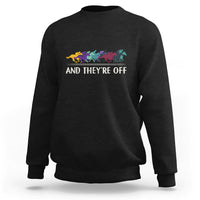 Horse Racing Sweatshirt And They're Off Vintage Jockey - Wonder Print Shop