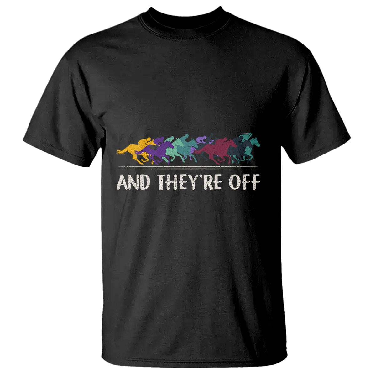Horse Racing T Shirt And They're Off Vintage Jockey - Wonder Print Shop