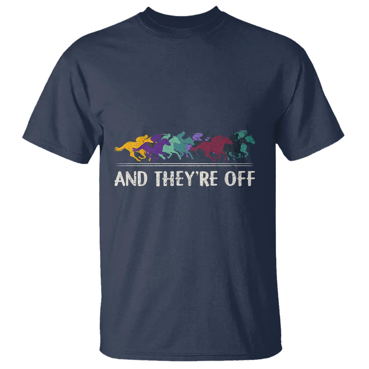Horse Racing T Shirt And They're Off Vintage Jockey - Wonder Print Shop