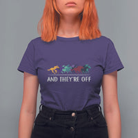 Horse Racing T Shirt For Women And They're Off Vintage Jockey - Wonder Print Shop