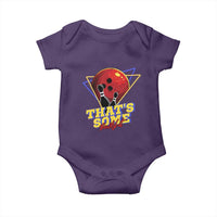 80s Bowling Baby Onesie That's Some Bowlshit Neon Retro Ball Pins Strike Spilt - Wonder Print Shop