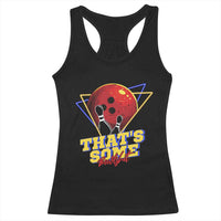 80s Bowling Racerback Tank Top That's Some Bowlshit Neon Retro Ball Pins Strike Spilt - Wonder Print Shop