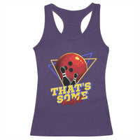 80s Bowling Racerback Tank Top That's Some Bowlshit Neon Retro Ball Pins Strike Spilt - Wonder Print Shop