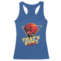 80s Bowling Racerback Tank Top That's Some Bowlshit Neon Retro Ball Pins Strike Spilt - Wonder Print Shop