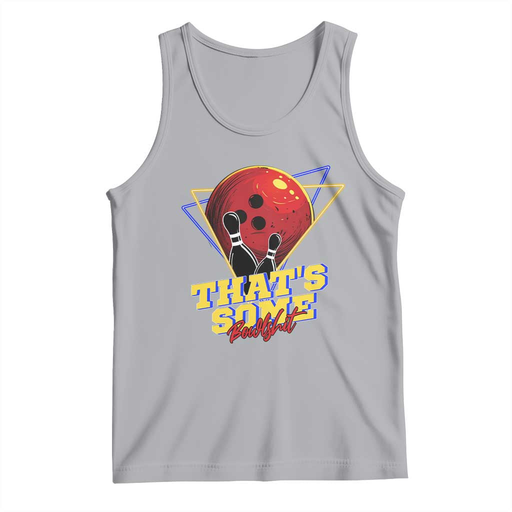 80s Bowling Tank Top That's Some Bowlshit Neon Retro Ball Pins Strike Spilt - Wonder Print Shop