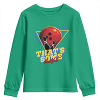 80s Bowling Youth Sweatshirt That's Some Bowlshit Neon Retro Ball Pins Strike Spilt - Wonder Print Shop